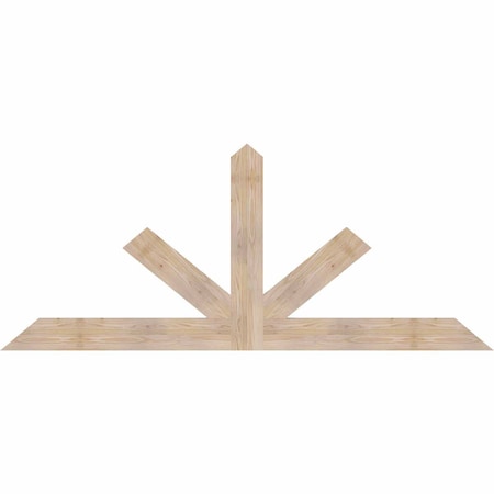 Ekena Millwork Saratoga Smooth Timber Gable Bracket, Douglas Fir, 84"W x 35"H x 1 1/2"D x 5 1/2"F, 10/12 Pitch GBW084X35X0206SAR00SDF